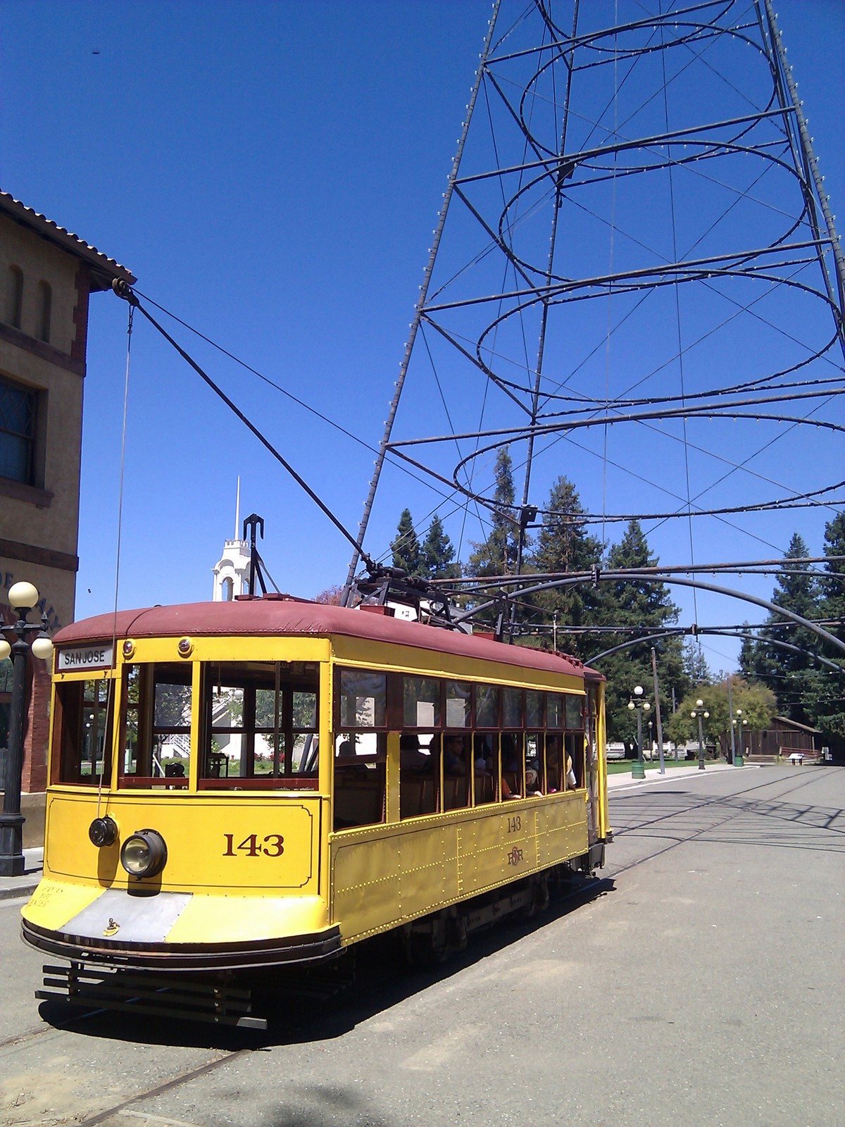 History Park San Jose historic buildings and trolley