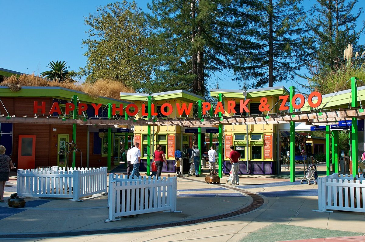 Entrance to Happy Hollow Park and Zoo in San Jose